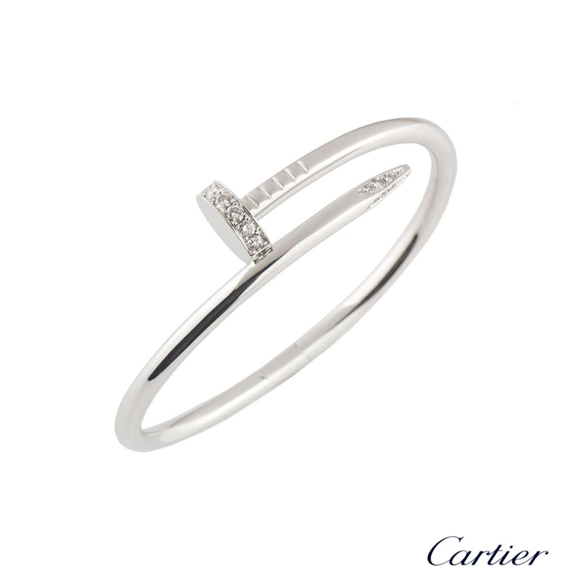 cartier white gold diamond bangle